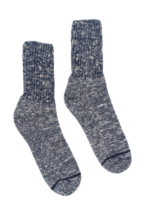 CottonWhisper - Crew  Socks - Blue/White