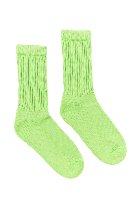 RibbedSummerGlow - Mid-calf socks - Green