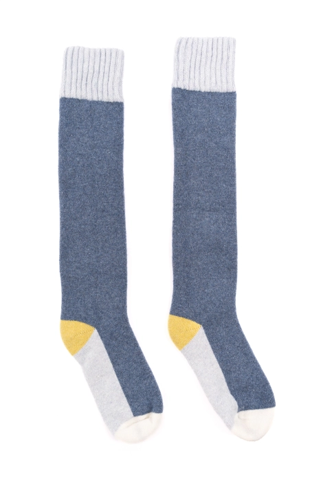 WoolenCharm - Knee High Socks - Dark Blue
