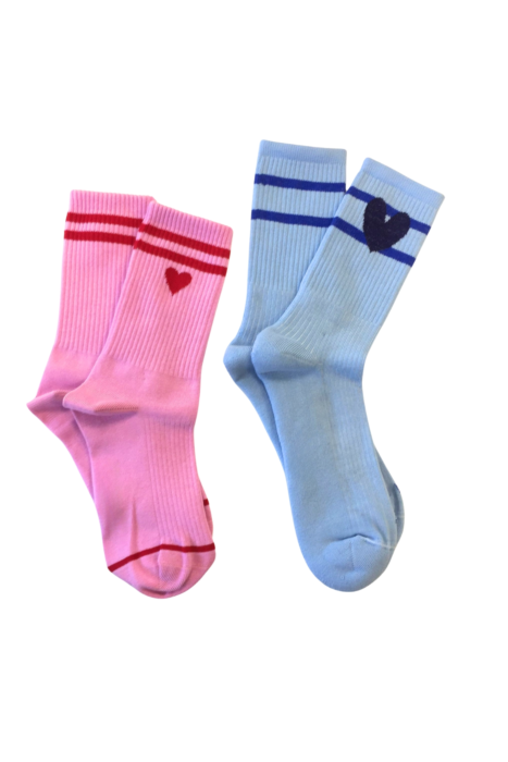 Love Infusion  - Crew Socks - Blue/Pink Pack